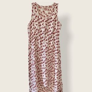Just Funky High Low Bird Print Dress Size S
